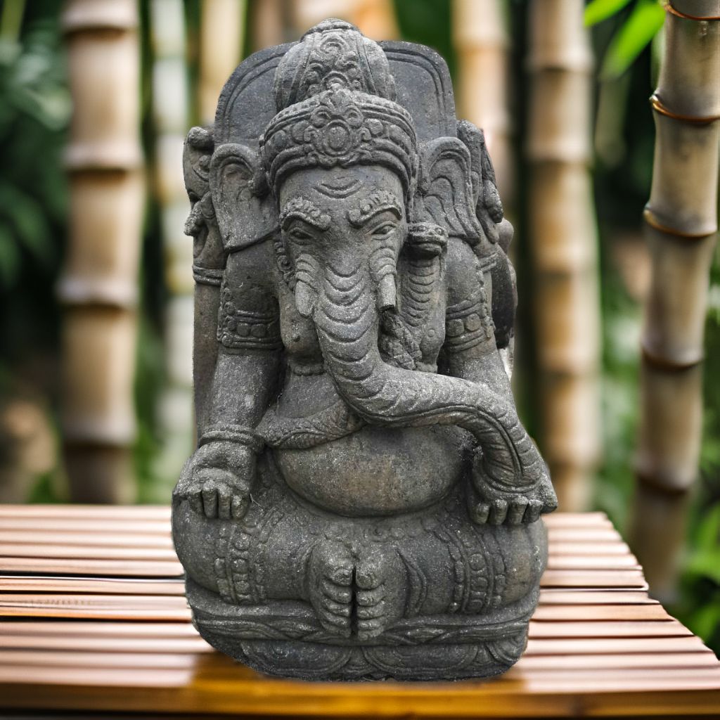 Ganesha aus Naturstein Basanit