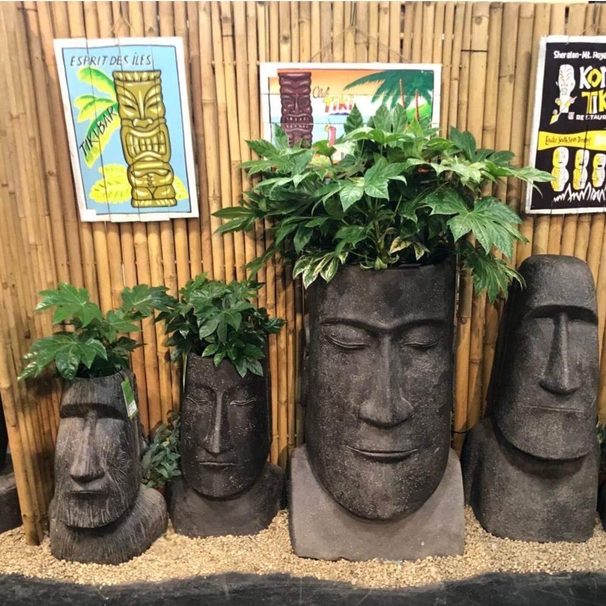 Moai Kopf für den Garten