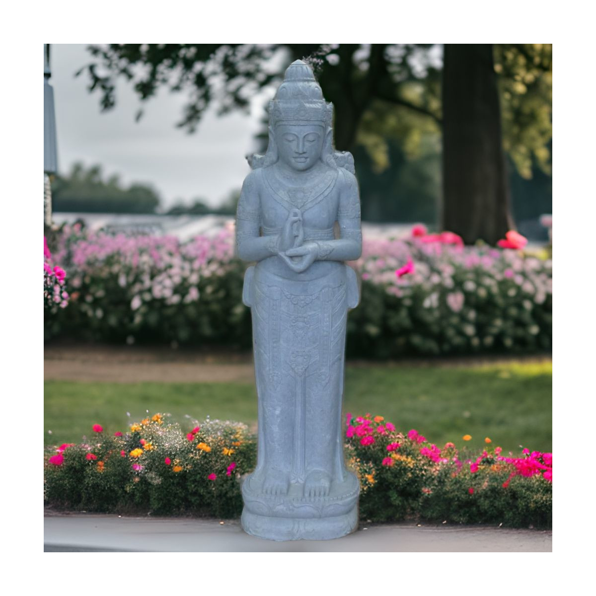 Reisgöttin Dewi Sri Steinfigur