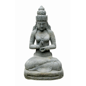 Sitzende Dewi Sri Steinfigur