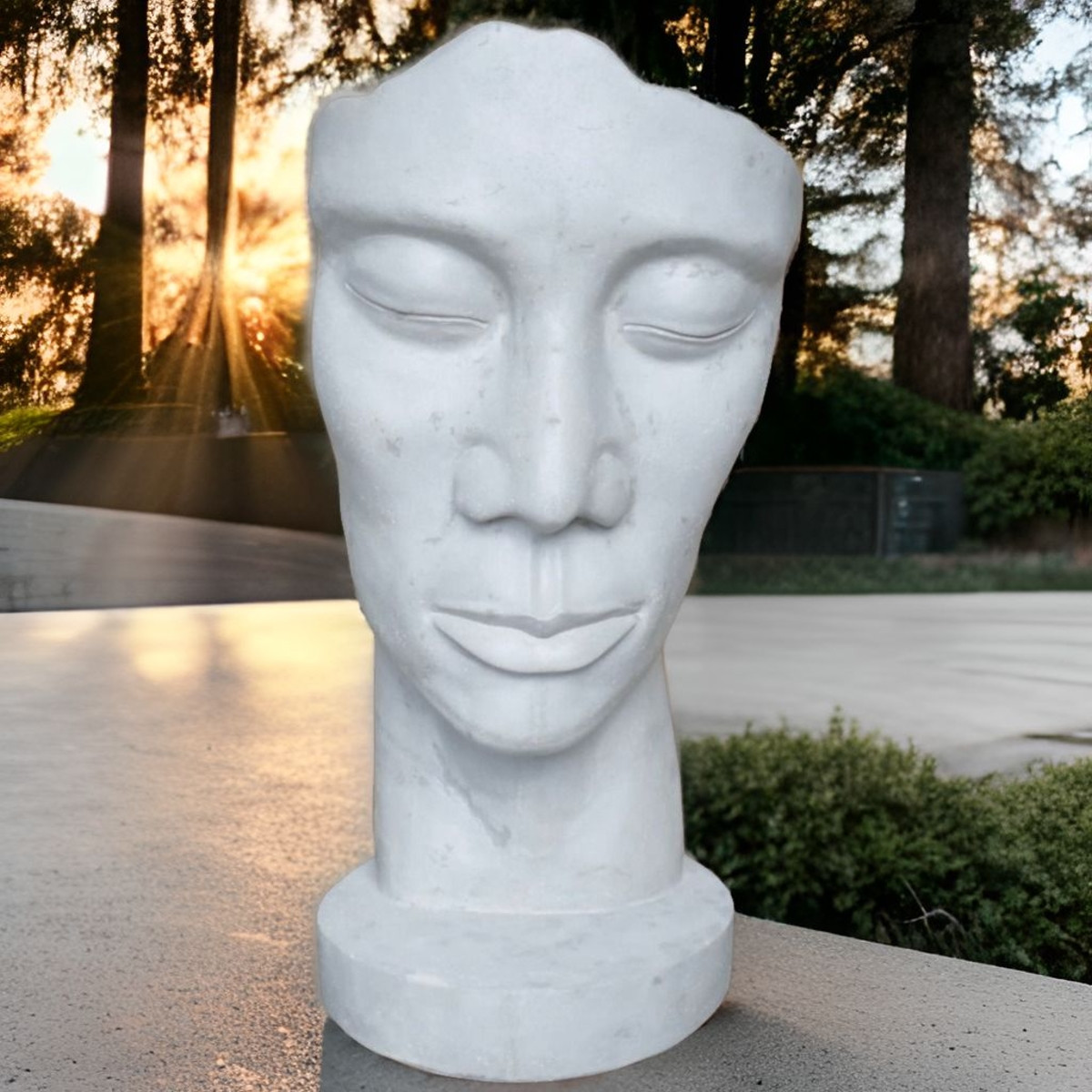 Gartenfigur Gesicht