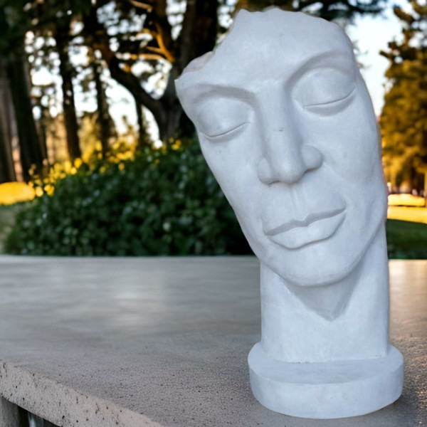 Gartenfigur Gesicht