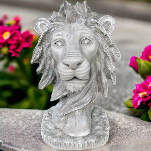 Löwenkopf Gartenfigur