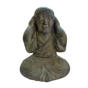 Gartenfigur Mönch "Nichts hören"