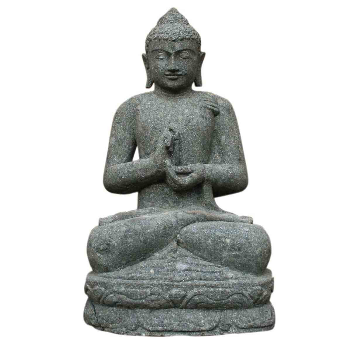 Sitzender Buddha Steinfigur