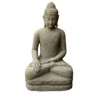 Sitzender Buddha Steinfigur