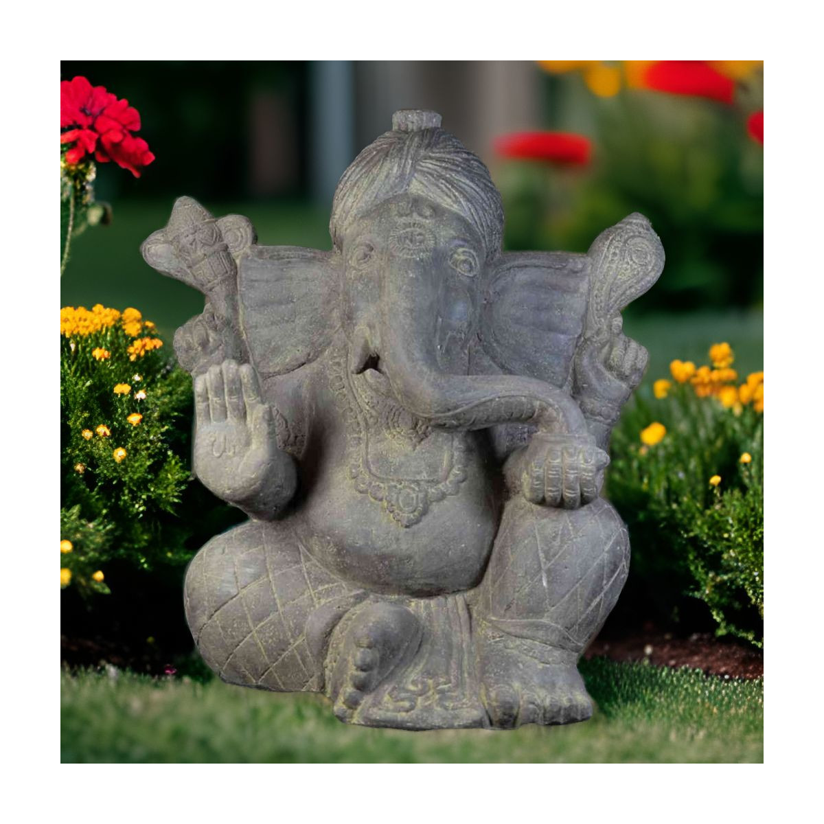 Sitzende Ganesha mit Turban