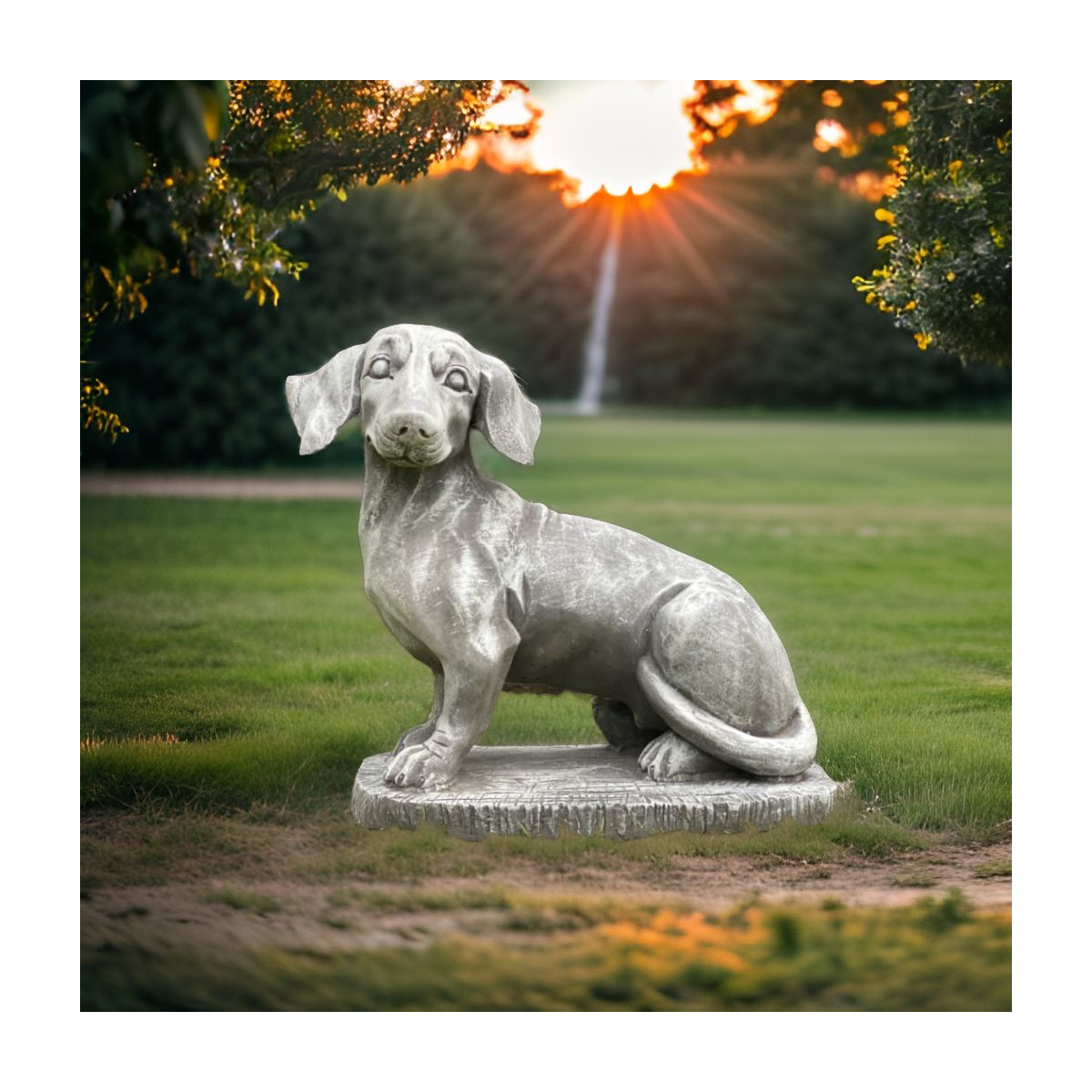 Gartenfigur Dackel